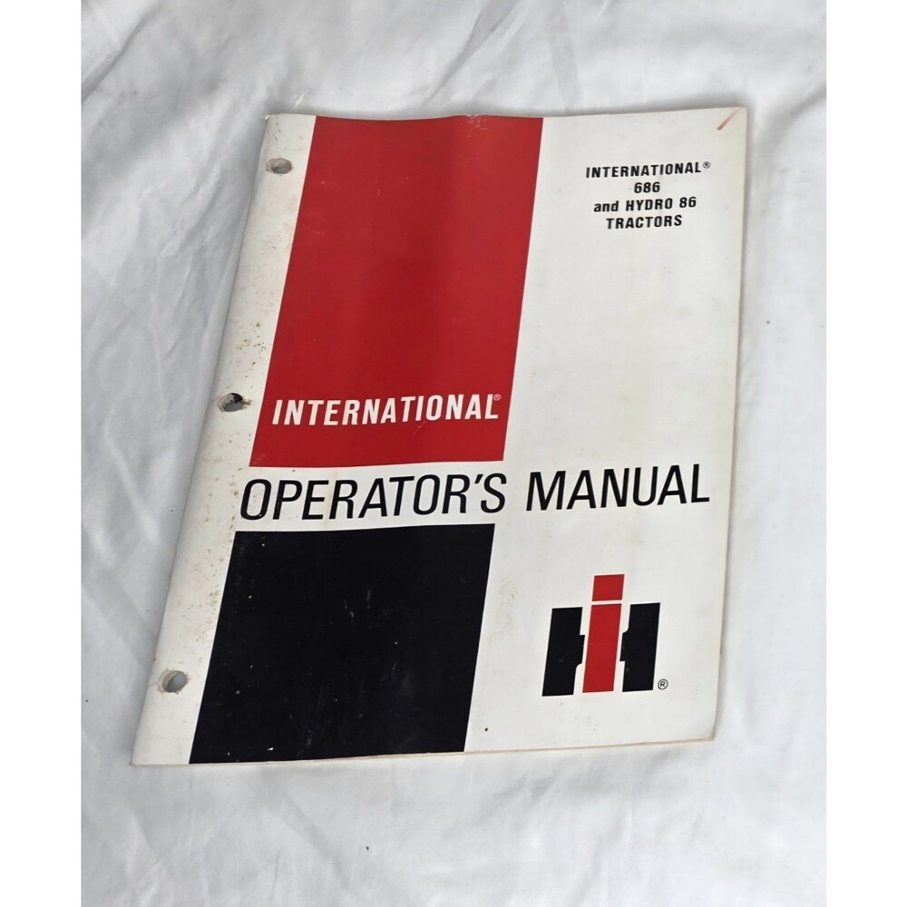 Vtg International Harvester IH 686 & Hydro 86 Tractor Operators Manual
